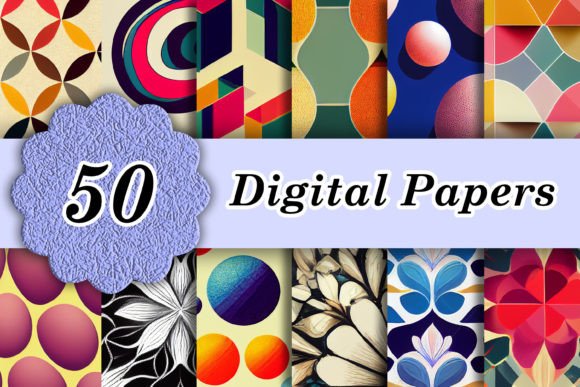 50 Abstract Patterns Digital Papers: Creative Fuel for Designers, Educators & Entrepreneurs