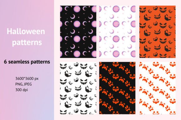 6 Halloween Patterns: Seamless Vector Designs for Real-World Creative Workflows