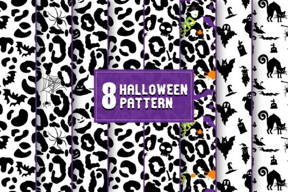 8 Halloween Patterns – Leopard Halloween