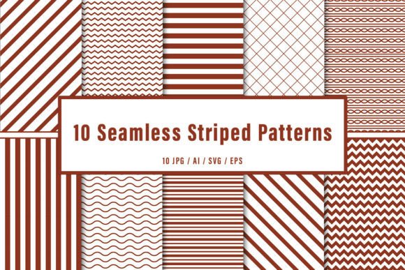 Brown Seamless Striped Patterns Set: Timeless Texture for Modern Digital & Print Design