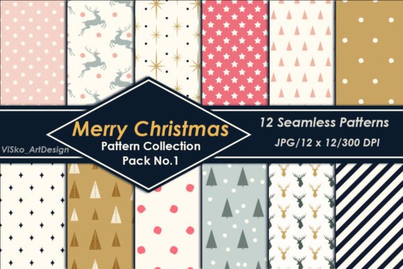 Christmas Seamless Patterns Set Pack 1