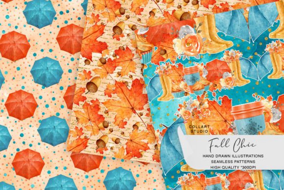 Fall Seamless Patterns, Autumn Papers