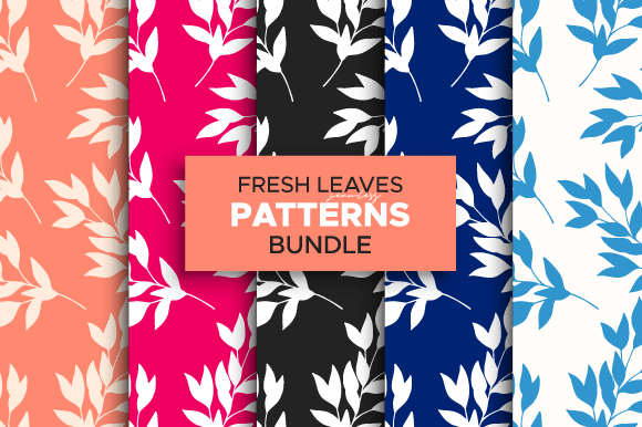 Fresh Leaves Seamless Patterns Bundle