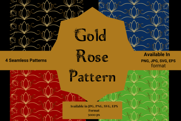 Gold Rose Patterns: Timeless Elegance, Digitally Empowered