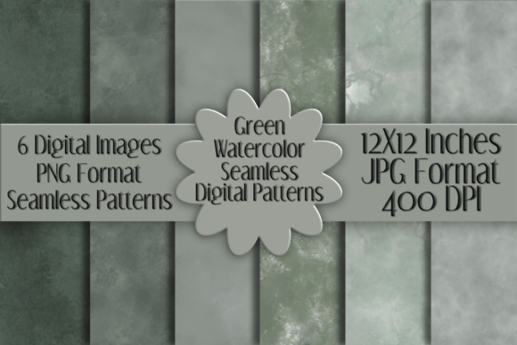 Green Seamless Watercolor Patterns: Beautiful, Versatile & Ready to Use