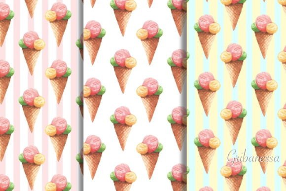 Ice Cream Seamless Patterns: Creative, High-Resolution Digital Assets for Crafters and Designers