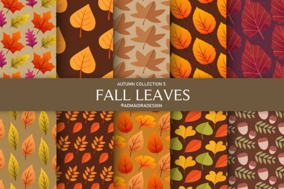 Seamless Fall Leaves Patterns: Design Versatility Meets High-Resolution Craft Precision