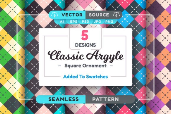 Set 5 Argyle Seamless Patterns