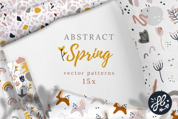 Terrazzo Abstract Spring Patterns Bundle
